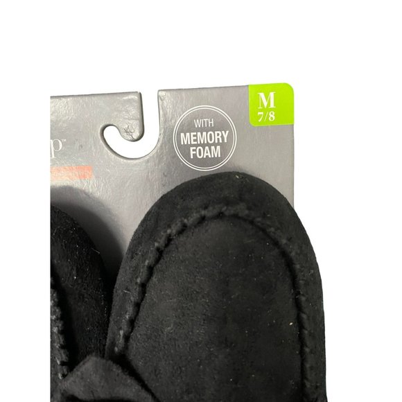 NWT- Women's Memory Foam Slippers Black Size 7-8 - Picture 3 of 3
